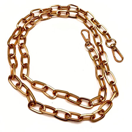 Angel Çanta Aksesuar 100 cm Oval Halkalı Light Gold Renk Çanta Zinciri