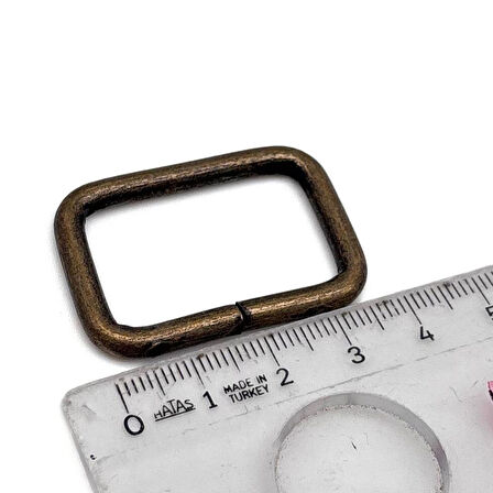 Angel Çanta Aksesuar 3.5x2 cm Antik Renk  Dikdörtgen  Halka 10 Adet 