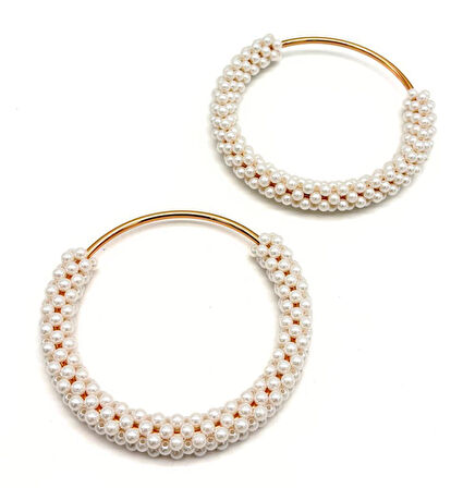 Angel Çanta Aksesuar  Yuvarlak İncili Light Gold Renk  Metal Çanta Sapı