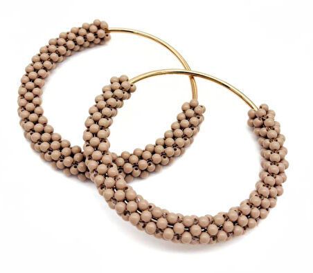 Angel Çanta Aksesuar  Yuvarlak Vizon Boncuklu  Light Gold Renk  Metal Çanta Sapı