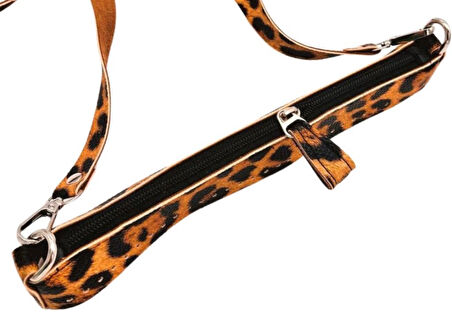 Angel Çanta Aksesuar Atina Model Leopar Renk Çanta Yapım Seti Gümüş Metalli