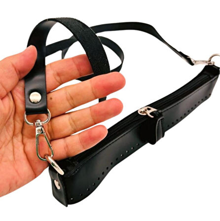 Angel Çanta Aksesuar Atina Model Siyah Renk Çanta Yapım Seti Gümüş Metalli