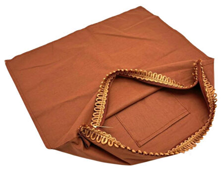 Angel Çanta Aksesuar 38X38 Cm Dikilmiş Fermuarlı Astar Açık Kahve Renk