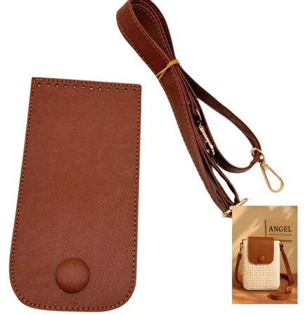 Angel Çanta Aksesuar Taba Renk Button Model  Çanta Yapım Seti Light Gold Metalli