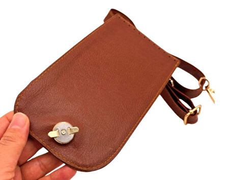 Angel Çanta Aksesuar Taba Renk Button Model  Çanta Yapım Seti Light Gold Metalli