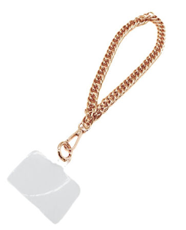 Angel Çanta Aksesuar Light Gold Renk Çift Halkalı Telefon Bilek Askısı, Telefon Zinciri, Telefon Askısı, Tüm Telefon Kılıfları İçin Uygundur