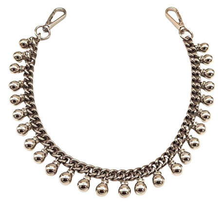 Angel Çanta Aksesuar 50 cm Gümüş Renk Boncuk  Sallantılı Çanta Sapı