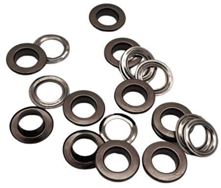 Angel Çanta Aksesuar Füme Renk 10'Lu Kuşgözü Kapsül 24 Numara (İç Ölçüsü 1 cm )