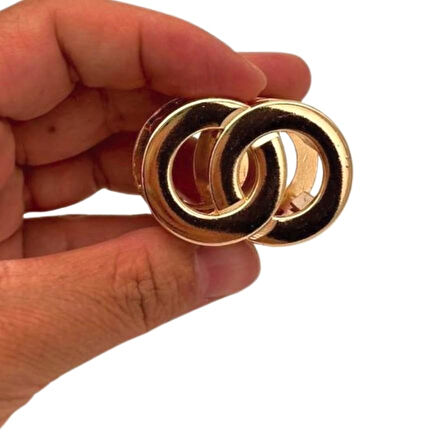 Angel Çanta Aksesuar Light Gold Çift Halka Yaylı Büzgü Aparatı 