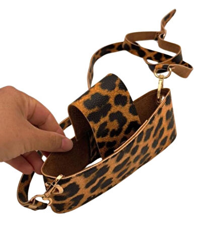 Angel Çanta Aksesuar Kapsül Model Leopar Renk Çanta Yapım Seti Light Gold  Metalli