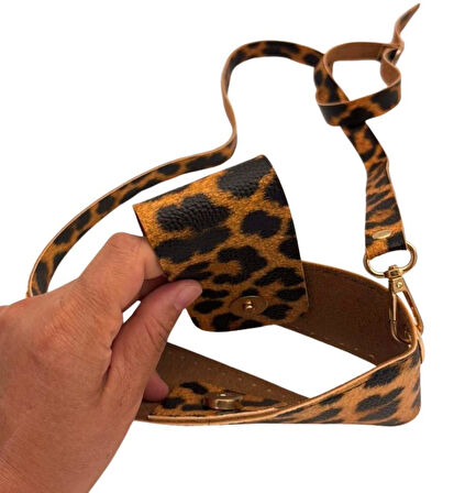 Angel Çanta Aksesuar Kapsül Model Leopar Renk Çanta Yapım Seti Light Gold  Metalli