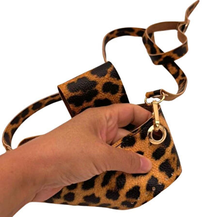 Angel Çanta Aksesuar Kapsül Model Leopar Renk Çanta Yapım Seti Light Gold  Metalli