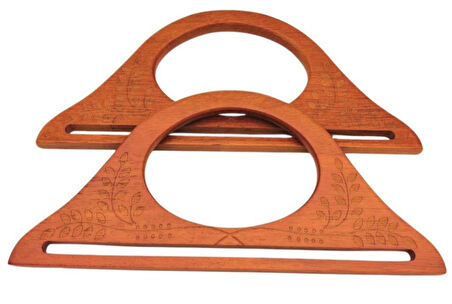 Angel Çanta Aksesuar  25x12  cm  Desenli  İthal Ahşap Çanta Sapı