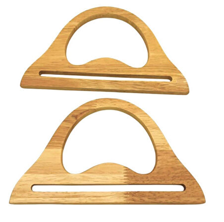 Angel Çanta Aksesuar  20x12  cm  Ham Ahşap  Renk İthal Ahşap Çanta Sapı