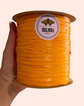 Angel Çanta Aksesuar Milano Rafya Amber Turuncusu  Renk 100 gr (no:43)