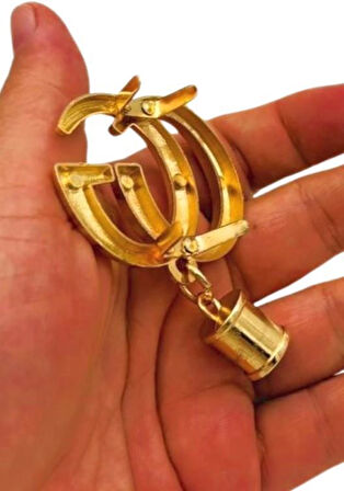 Angel Çanta Aksesuar G Model Püsküllü Plaka Süs Light Gold Renk 