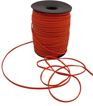 Angel Çanta Aksesuar 3 Mm Turuncu Renk Suni Deri İp 2 metre