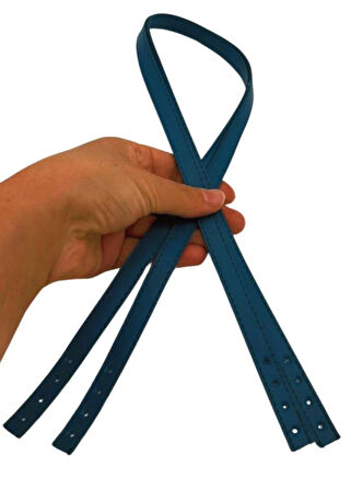 Angel Çanta Aksesuar Slim Model 70x1.2 cm Suni Deri Petrol Renk Çift Çanta Sapı