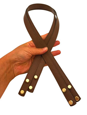 Angel Çanta Aksesuar 70x1.8 cm Suni Deri Taba Renk Vidalı Çanta Sapı