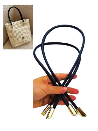 Angel Çanta Aksesuar 60 cm Lacivert Renk Trend Model Çift Çanta Sapı