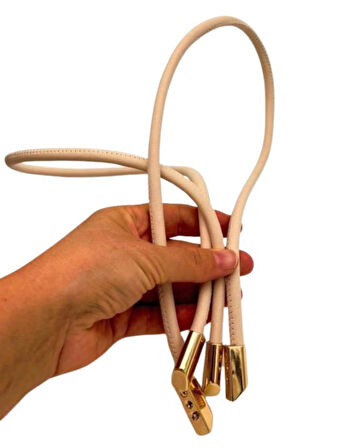 Angel Çanta Aksesuar 60 cm Krem Renk Trend Model Çift Çanta Sapı