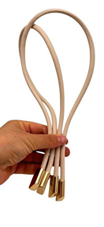 Angel Çanta Aksesuar 60 cm Krem Renk Trend Model Çift Çanta Sapı