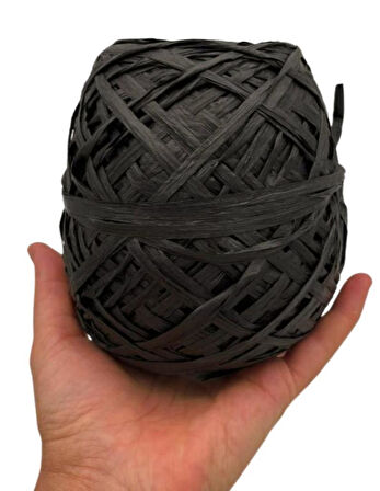 Angel Çanta Aksesuar Sarılmış Rafya Siyah Renk 100 Gr