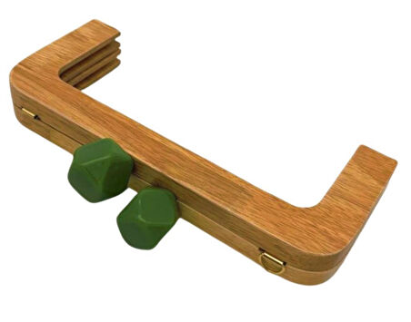 Angel Çanta Aksesuar 20 Cm Yeşil  Başlıklı Ahşap Burs