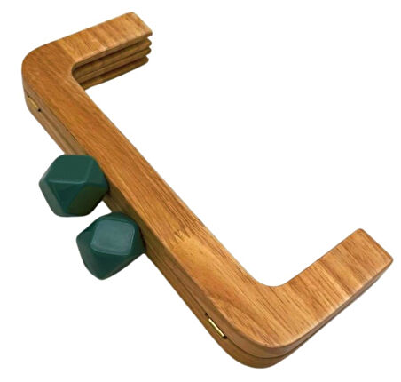 Angel Çanta Aksesuar 20 Cm Koyu Yeşil Başlıklı Ahşap Burs