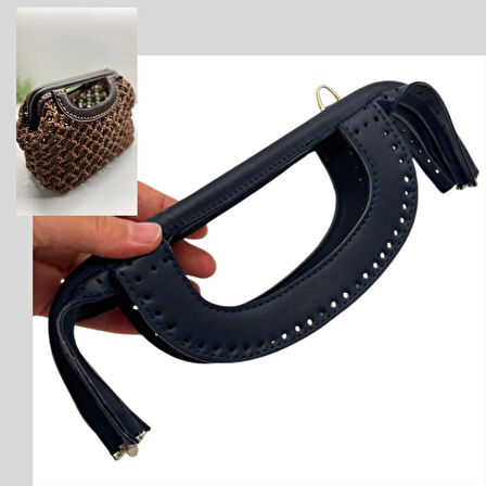 Angel Çanta Aksesuar 25 cm Suni Derili Lacivert  Renk Gizli Çanta Bursu Yeni Model 