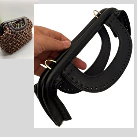 Angel Çanta Aksesuar 25 cm Suni Derili Siyah Renk Gizli Çanta Bursu Yeni Model 