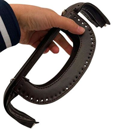 Angel Çanta Aksesuar 25 cm Suni Derili Koyu Kahve Renk Gizli Çanta Bursu Yeni Model 