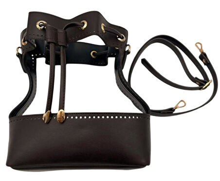 Angel Çanta Aksesuar Torba Model Çanta Yapım Aparatı  Koyu Kahve Light Gold Metalli