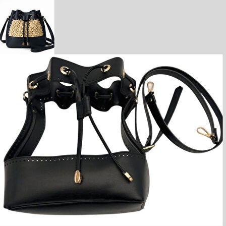 Angel Çanta Aksesuar Torba Model Çanta Yapım Aparatı Siyah Renk Light Gold Metalli