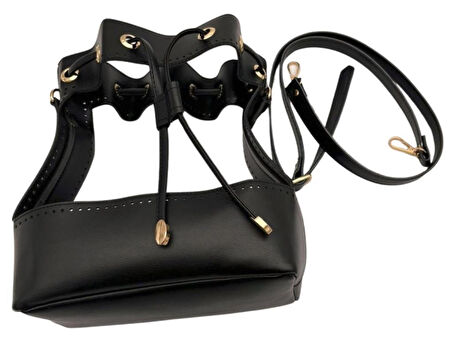 Angel Çanta Aksesuar Torba Model Çanta Yapım Aparatı Siyah Renk Light Gold Metalli