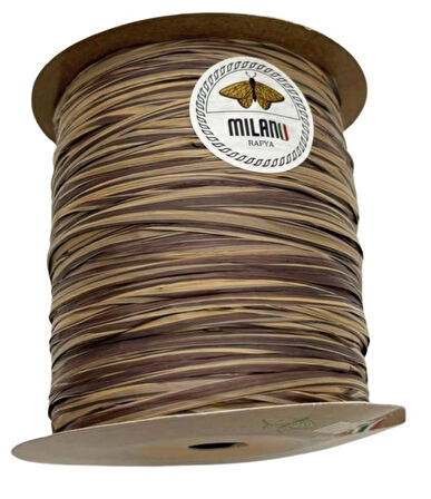 Angel Çanta Aksesuar Milano Rafya Ebruli Kahve Tonlu Renk 100 gr (D-13)