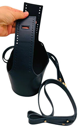 Angel Çanta Aksesuar Torba2 Model Çanta Yapım Aparatı Lacivert Renk Light Gold Metalli