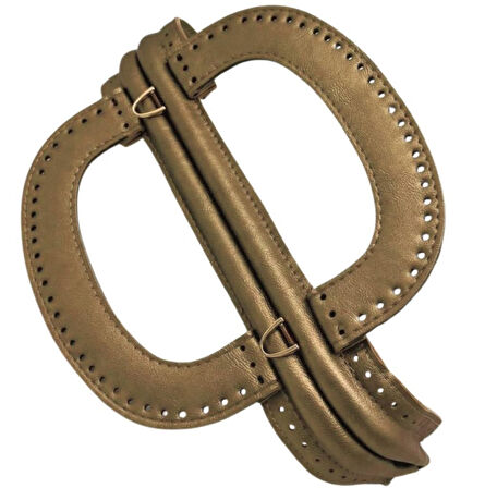 Angel Çanta Aksesuar 25 cm Suni Derili Gold Renk Gizli Çanta Bursu Yeni Model 