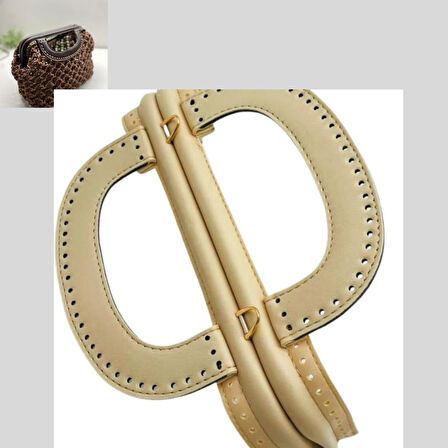 Angel Çanta Aksesuar 25 cm Suni Derili Krem Renk Gizli Çanta Bursu Yeni Model 