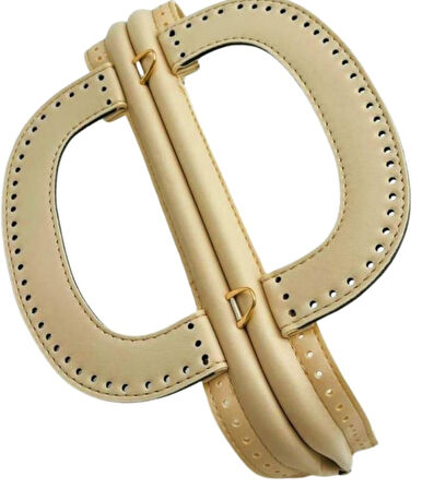 Angel Çanta Aksesuar 25 cm Suni Derili Krem Renk Gizli Çanta Bursu Yeni Model 