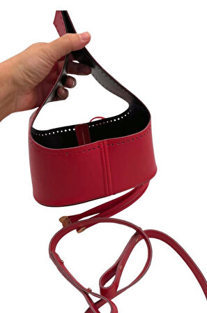 Angel Çanta Aksesuar Torba2 Model Çanta Yapım Aparatı Kırmızı Renk Light Gold Metalli