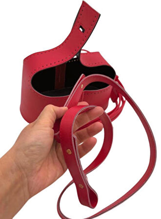 Angel Çanta Aksesuar Torba2 Model Çanta Yapım Aparatı Kırmızı Renk Light Gold Metalli