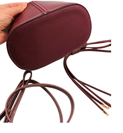 Angel Çanta Aksesuar Torba2 Model Çanta Yapım Aparatı Bordo Renk Light Gold Metalli