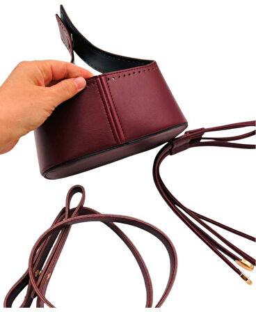 Angel Çanta Aksesuar Torba2 Model Çanta Yapım Aparatı Bordo Renk Light Gold Metalli