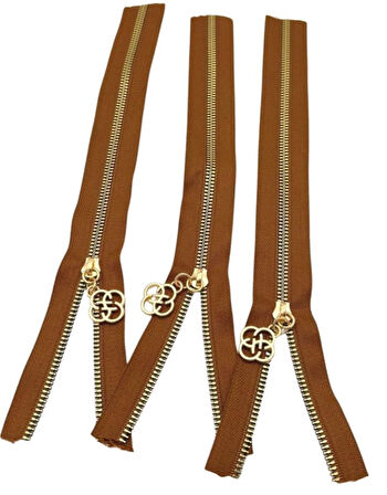 Angel Çanta Aksesuar Başlıklı Fermuar Set 30 Cm Light Gold Metal Taba