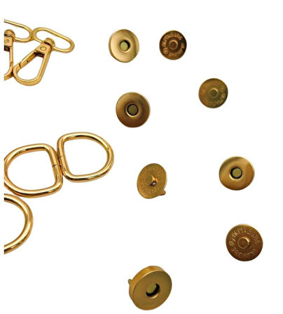 Angel Çanta Aksesuar Aksesuar Set 4 er Adet (Kanca, D Halka, Kare Halka, Mıknatıs)