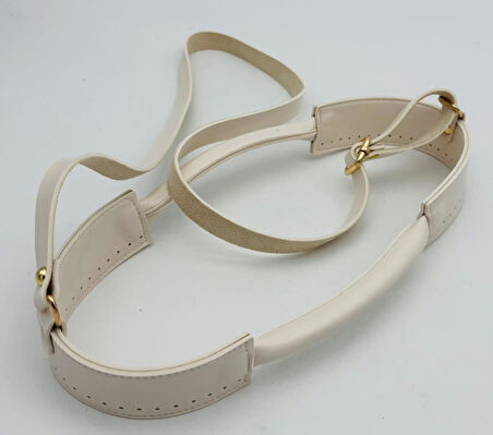 Angel Çanta Aksesuar Tutma Saplı Model Çanta Yapım Aparatı Açık Krem Renk Light Gold Metalli