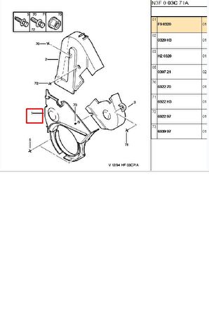 Triger Kapağı Alt Partner XU09 (0320F9)