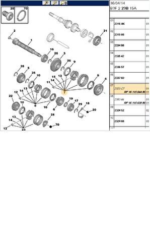 1,2 Senkromenç Ma 106 205 206 307 306 C2 C3 Saxo Xsara (1611564480-2323C7)