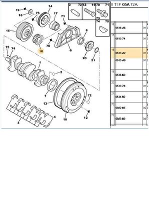 Krank Dişlisi 307 406 607 806 Partner Expert C4 C5 Berlingo Jumpy DW10 (0513A2)